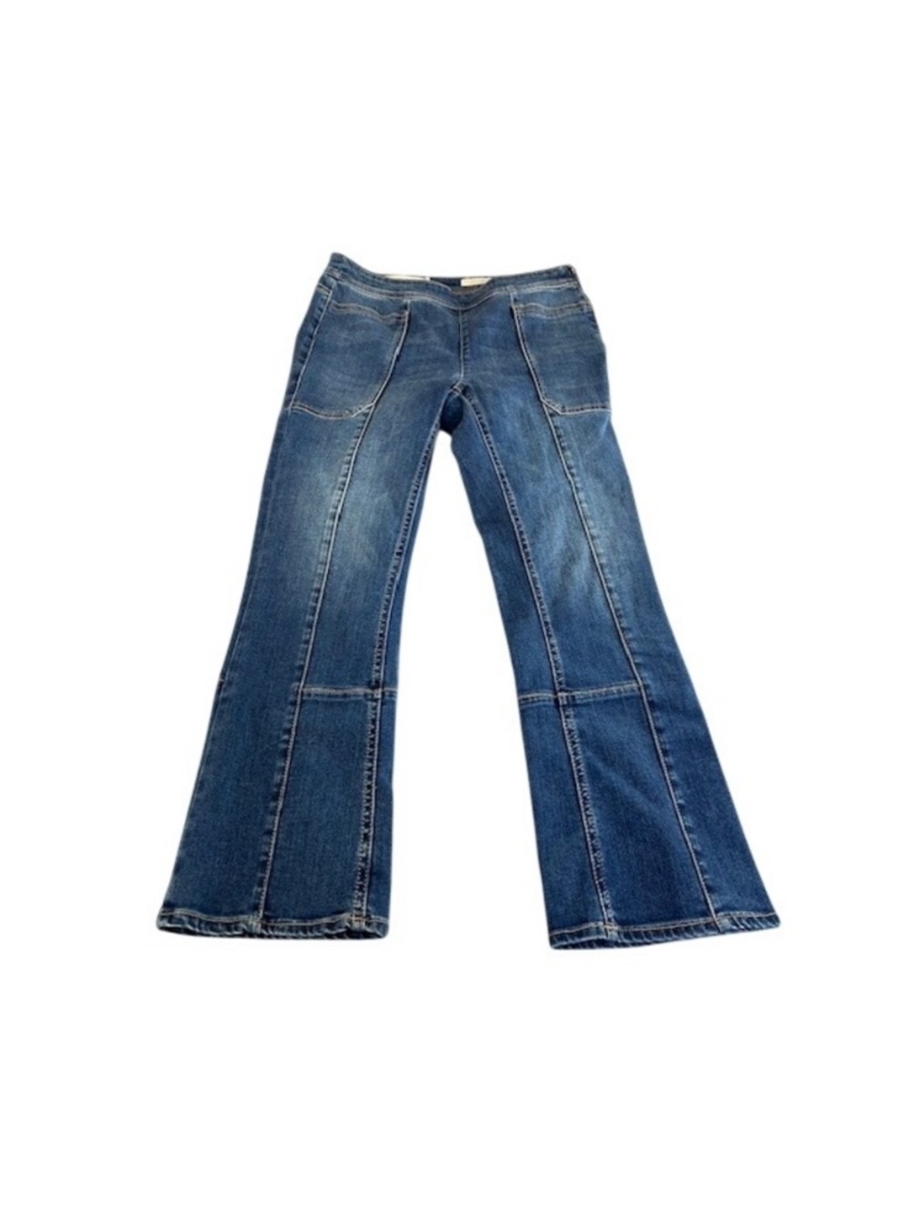Pilcro Anthropology Dark Blue Flared Panel Jeans